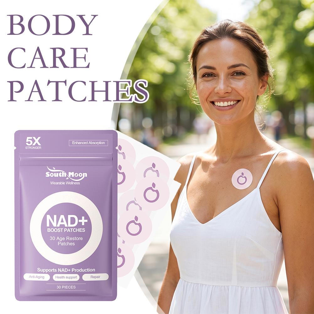 Health Wellness & Nutrition Center Llc - 30 Adesivos NAD+ Boost para Antienvelhecimento