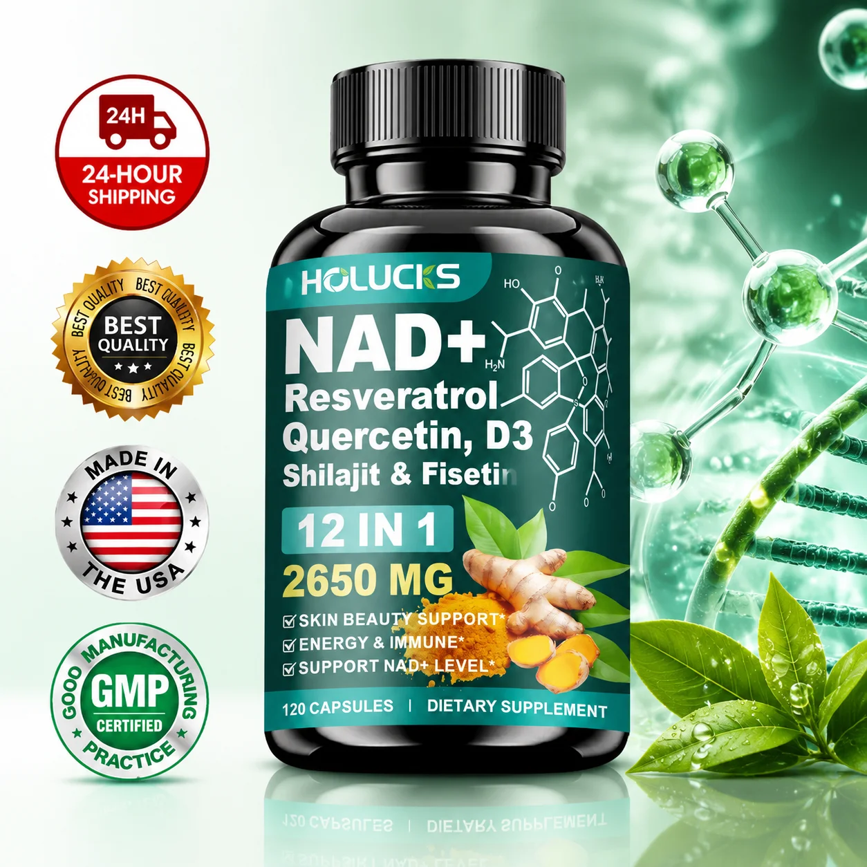 Health Wellness Day - Suplemento de NAD+ de Alta Potência,