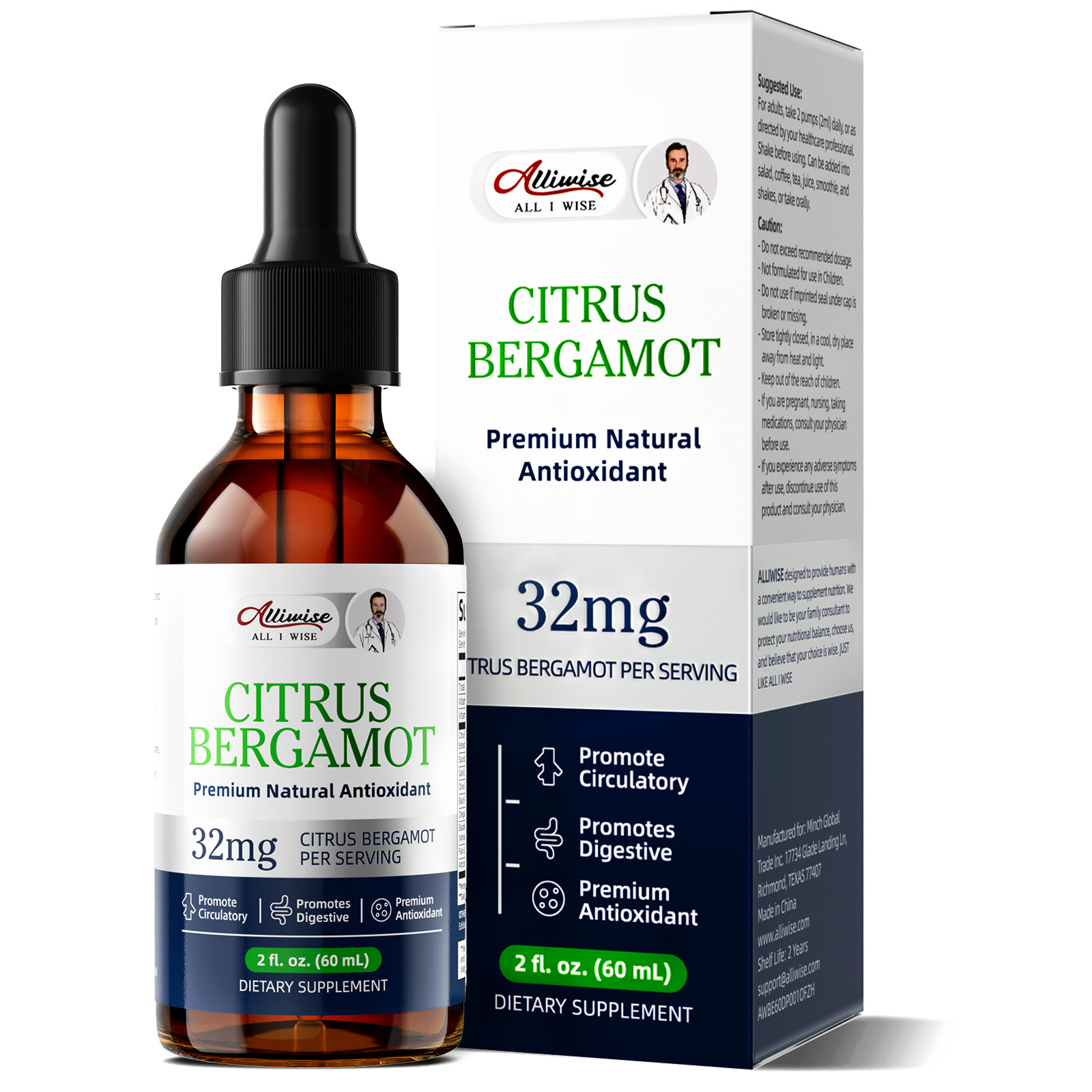 Health Wellness Day - Gotas de Extrato de Bergamota Alliwise