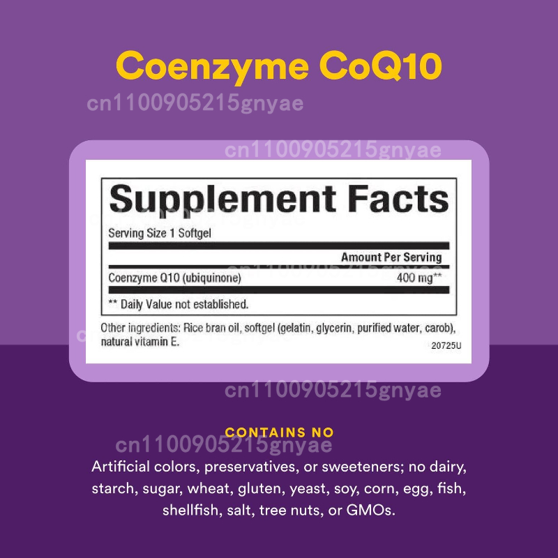 120 cápsulas de coenzima q10 d - Health Wellness Food avaliação e preço